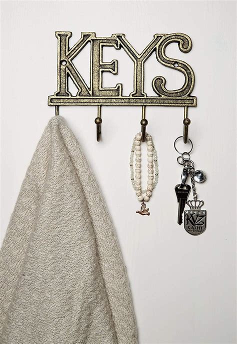 metal house key holder|unique key holder for wall.